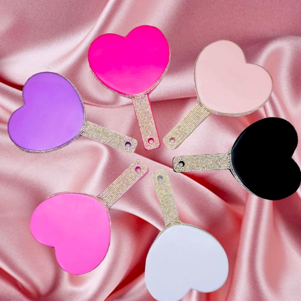 Heart shaped mirror with bling